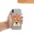 Dog Shaped Stick-On Phone Wallet Perspective: top