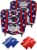 Franklin USA 3-Hole Bean Bag Toss Yard Game – Red/White/Blue Perspective: top