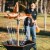 Franklin Metal Chain Disc Golf Target - Black/Orange Perspective: top