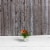 Novelty Artstone 8 x 7.81 in. Mint Resin & Stone Powder Ella Flower Pot Perspective: top