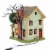 Department 56 Villages 7.75 The Kraken House Halloween Village Haunted Squid Octopus Perspective: top