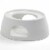Norpro Porcelain Gravy Sauce Serving Boat with Stay Warm Candle Heated Stand - White Perspective: top