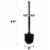 Blue Donuts Vented Stainless Steel Toilet Brush Holder Perspective: top