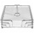 Blue Donuts Napkin Holder Flat Wire - Chrome Perspective: top