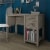 Sierra Ridge Levi Single Pedestal Kids’ Desk, Light Walnut Perspective: top