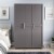 Camberly Framed 3 Door Wardrobe, Graphite Gray Perspective: top