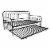 Novogratz Bright Pop Twin Metal Daybed with Roll Out Trundle in Black Perspective: top