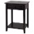 Casual Home Night Owl Bedroom Nightstand with Included Discrete USB Port Station Perspective: top