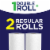 Sparkle® Tear-A-Square® Paper Towels Double Rolls Customizable Sheet Size Paper Towel Perspective: top