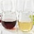 Libbey Stemless 12-Piece Wine Glass Party Set for Red and White Wines Perspective: top