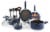 T-Fal® Cook & Strain Non-Stick Pots & Pans Set - Blue Perspective: top