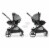 Evenflo Gold Shyft Travel System Stroller with SecureMax Car Seat, Onyx Black Perspective: top