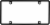 Cruiser Accessories Slim Rim License Plate Frame - Black Perspective: top