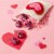 HERSHEY'S KISSES Lava Cake Dark Chocolate with a Gooey Chocolate Center Valentine Candy Bag Perspective: top