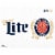 Miller Lite American Light Lager Beer Perspective: top