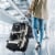 Olympia 8 Pocket U Shape Black Rolling Duffel Bag with Retractable Handle Perspective: top