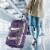 Olympia 22 Inch 8 Pocket Rolling Duffel Bag w/ Retractable Handle, Dark Lavender Perspective: top