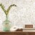 Roommates Decor Modern Batik Tropical Leaf Peel & Stick Wallpaper - Cream Perspective: top