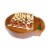 Wordlwise Magnetic Round Wood Inlaid Chess Set Perspective: top