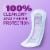 Poise Ultra Thin Incontinence Pads for Women 5 Drop Maximum Absorbency Regular Length Pads Perspective: top