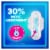 Always® Ultra Thin Size 5 Extra Heavy Overnight Pads with Wings Perspective: top
