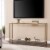 SEI Furniture Bergen Narrow Metal Console in Gold with White Glass Perspective: top