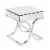 SEI Furniture Ava Mirrored End Table in Chrome Perspective: top