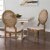 SEI Furniture Kippview 19.5 H Upholstered Dining Chair Natural/Cream (Set of 2) Perspective: top