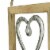 Set of 3 Wood Framed Open Work Metal Heart Wall Hangings W/ Rope Hangers Perspective: top