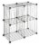 Whitmor 4 Interlocking Storage Cubes - Black Perspective: top