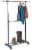 Whitmor 2-Rod Adjustable Garment Rack - Black/Silver Perspective: top