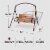 Jack Post Country Garden Outdoor Patio Swing Wooden Seat with Chains, Bronze Perspective: top