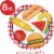 Creative Converting Summer Tastes 7-Inch Paper Plates Perspective: top