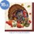 Creative Converting Thanksgiving Turkey Paper Lunch Napkins - 16 Pack Perspective: top