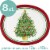 Party Creations Classic Tree Oval Platter Disposable Plates Perspective: top
