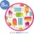 Party Creations Summer Outdoor Dinner Plates - Popsicle Fun Perspective: top