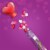 M&M'S Milk Chocolate Valentine Candy Heart Candy Cane Perspective: top