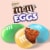M&M'S Almond Chocolate Egg Shaped Easter Candy Bag Perspective: top