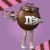 M&M'S Fudge Brownie Chocolate Valentine Candy Bag Perspective: top