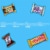 Snickers Twix Milky Way & 3 Musketeers Minis Milk Chocolate Bars Party Size Bulk Bag Perspective: top