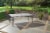 HD Designs Outdoors Patio Furniture Greyson Rectangular Big Tile Top Dining Table Perspective: top
