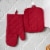 Everyday Living Pot holder & Oven Mitt Set - Red Perspective: top