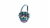 Holiday Home Wide Weave Bamboo Basket - Blue Perspective: top