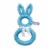Holiday Home Easter Bunny Wreath - Blue Perspective: top