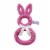 Holiday Home Easter Bunny Wreath - Pink Perspective: top
