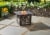 HD Designs Outdoors Skye Square Tile Top Gas Firepit Table Perspective: top