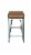 Metal and Wood Swivel Stool - Silver/Brown Perspective: top