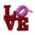 Holiday Home 2D LOVE Valentine Wreath - Red/Pink Perspective: top
