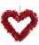 Holiday Home Tinsel Heart Wreath - Red/Pink Perspective: top
