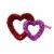 Holiday Home Tinsel Double Heart Wreath - Red/Pink Perspective: top